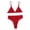 Red, variant on Ladies Swimsuits 2 Piece,Women V Neck Triangle Bikini Sets Cheeky High Cut Two Piece Swimsuit Spaghetti Straps Bathing Suit,Green,S