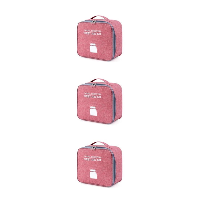 yingyy Emergency Organizer for Zipper Closure Household Empty Storage Bag Classification Dust-proof Students Survival Package Case Red Large 3Set