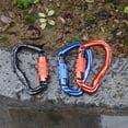 thumbnail image 3 of Tignapoo Ensemble de 3 Mousquetons Robustes en Forme de Poire 23 Kn - Bleu, Alliage d'Aluminium Durable pour le Camping, la Randonnée et les Activités de Plein Air - Mécanisme à Verrouillage Automatique, 75 g Chacun, 3 of 6