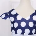 thumbnail image 6 of TEDOYE Toddler Girls White Polka Dot Tutu Dress O-Neck Elegant Bow Belt Performance Gown For Comfort Wear, 6-7 Years, 6 of 6