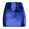 thumbnail image 3 of Riforla Sequin Skirts for Women Shiny Sequined Mini Skirts for Night Out Party Womens Skirts Blue One Size, 3 of 4