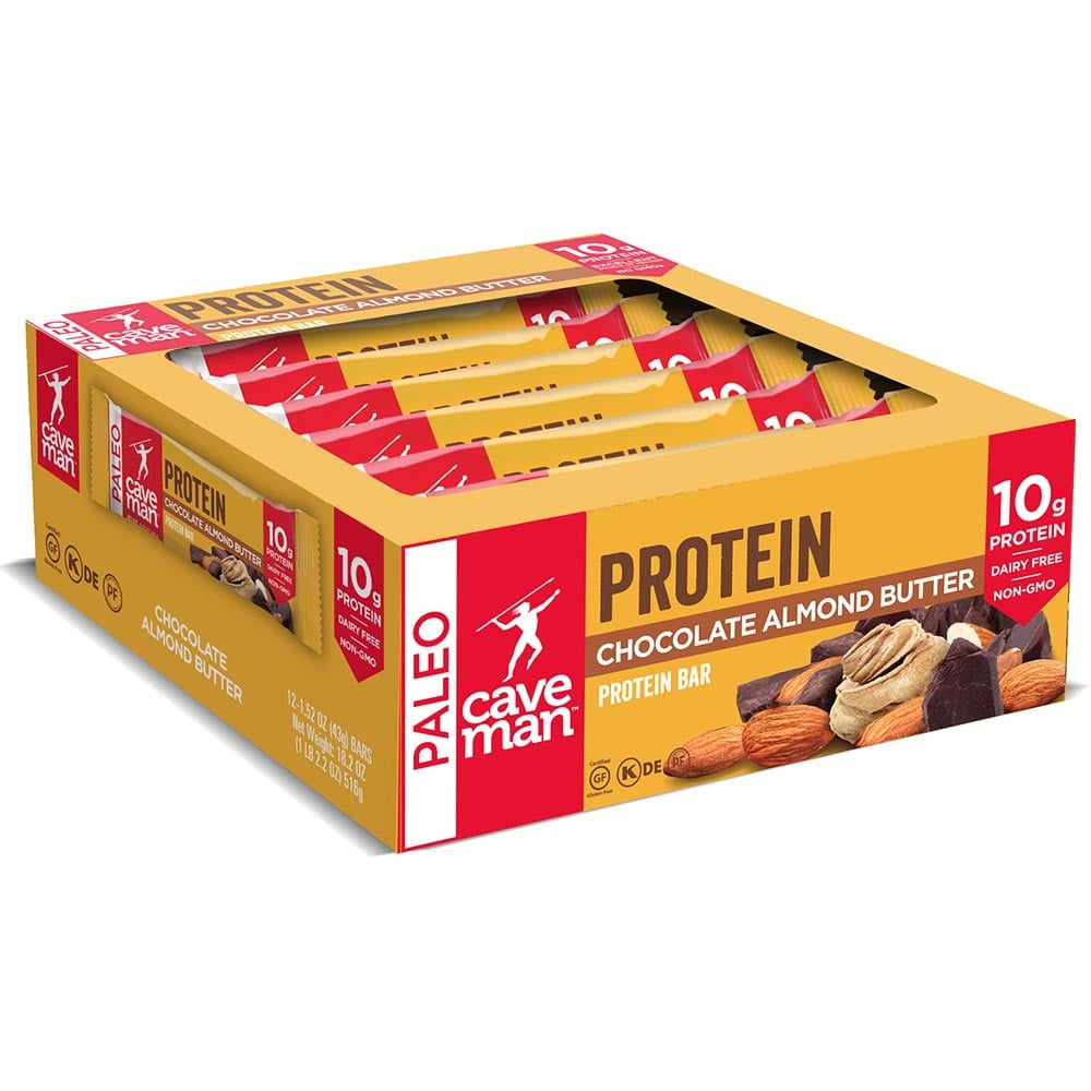 Caveman Foods Protein Bar Chocolate Almond Butter 1.4 Oz Bar 235342 OC
