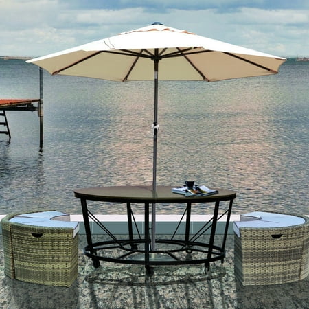 Gzyf 9 Ft Aluminum Polester Patio Umbrella 8 Ribs With Garden 9 Ft Aluminum Patio Umbrella With Auto Crank