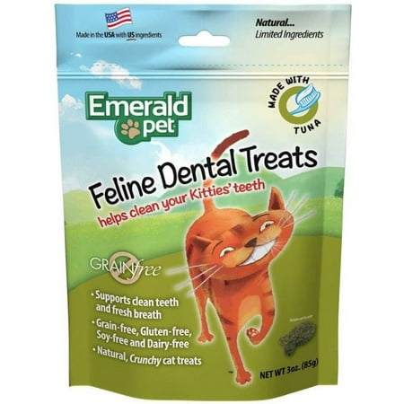 UPC: 0853258004036 | Emerald Pet Feline Dental Treats Tuna Flavor