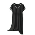 thumbnail image 2 of Censtreet Women's Nightgown Short Sleeve Nightshirts Comfy Soft Pajama Sleep Dress, 2 of 3