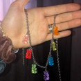 thumbnail image 3 of Heytea Collier Ours en Gélatine Mignon 7 Couleurs Pendentif en Résine Coloré pour Femmes Filles, 3 of 5