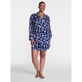 thumbnail image 2 of Joyspun Women's Dreamy Soft Collection Notch Collar Sleepshirt with Long Sleeves, Sizes XS-3X, 2 of 6