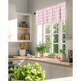 thumbnail image 3 of Pink Buffalo Valances for Windows Plaid Valance Rod Pocket Light Filtering Short Window Treatments Curtains for Kitchen Bathroom Living Room Bedroom, 1 Panel, 42 x 18 Inch, 3 of 7