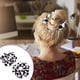 thumbnail image 4 of 2 coleteros para mujer con estampado de tablero de ajedrez, elásticos para el cabello, 4 of 8
