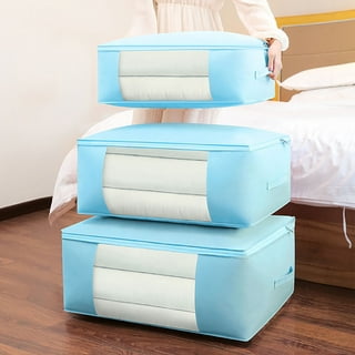  Clear Vinyl Zippered Blanket Storage Bags 15x18x5 Inch set of 5  : Home & Kitchen