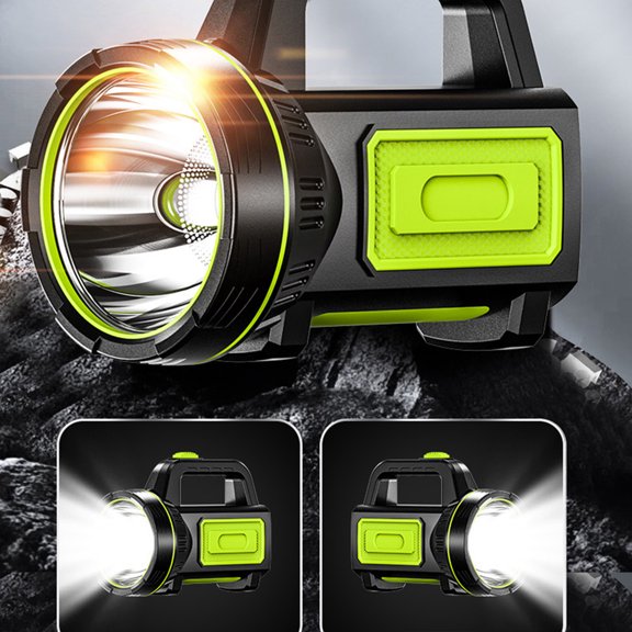 Limited Time Deal karymi Rechargeable LED Spotlight, Multi Function Camping Lantern Big Flashlight, Power BankWaterproof Searchlight for Emergency, Hiking, Home and More Weekly Deal