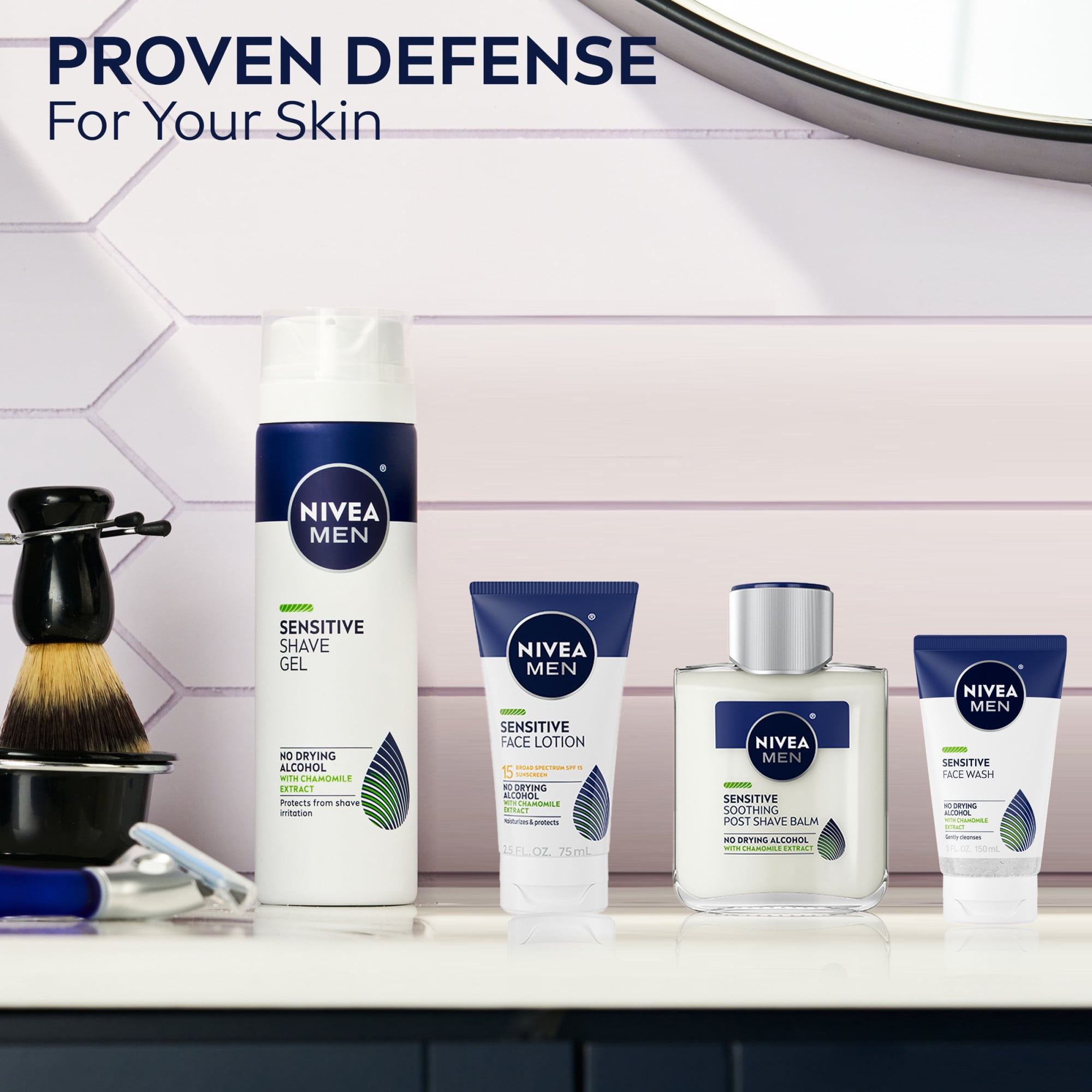 NIVEA MEN Sensitive Face Wash with Chamomile Extract and