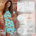 thumbnail image 7 of Yuyamidu Capybara Printed Nightshirt for Women Sleepwear Soft Comfortable Ladies Sleep Dress Short Sleeves Front Button Relaxing Lounge Dress for Summer, 7 of 7