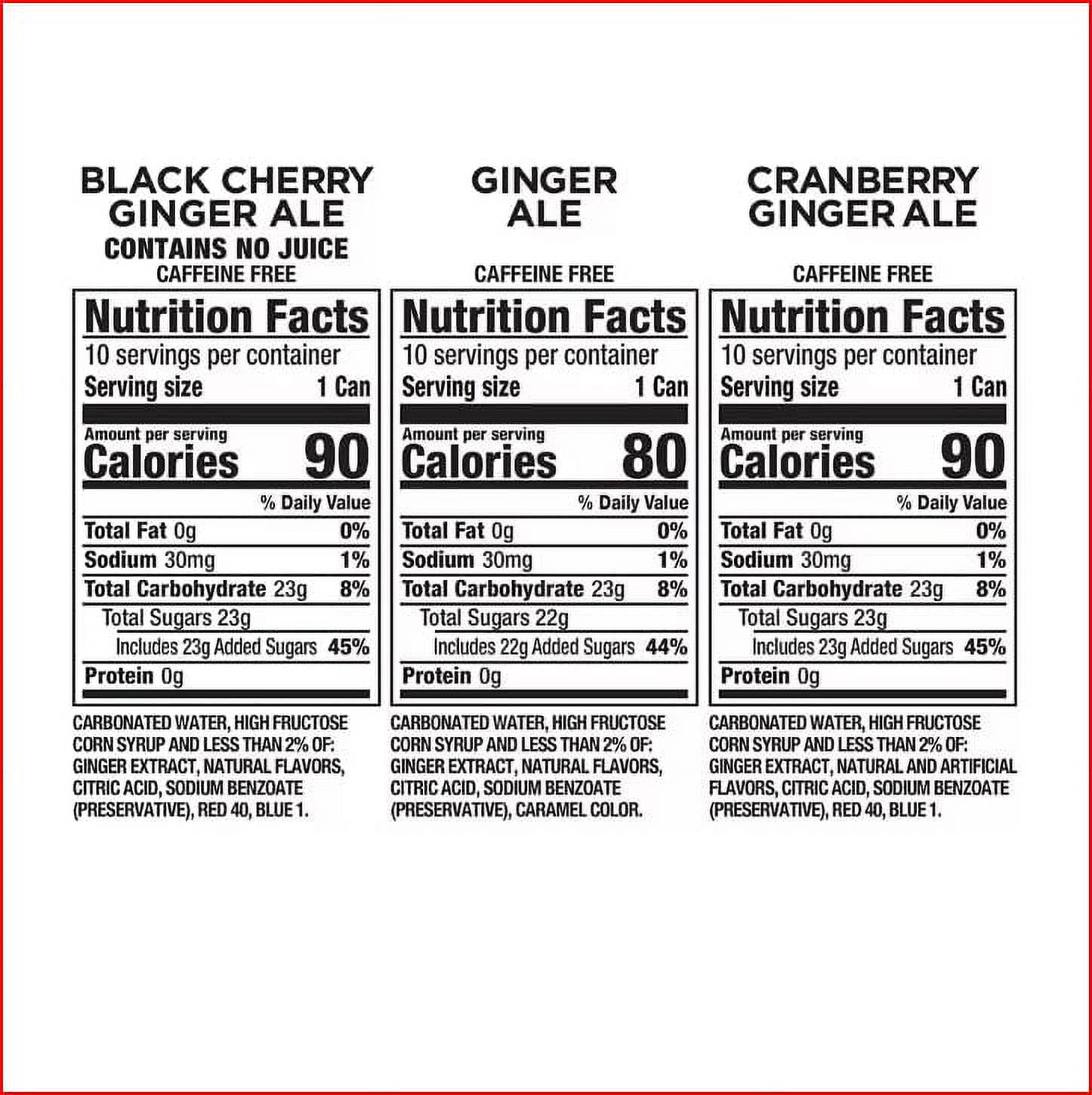 Canada Dry Ginger Ale Original, Blackberry, Cranberry Sparkling Seltzer  Water - Variety Pack, 12oz Can (Pack of 15, Total of 180 Oz) 