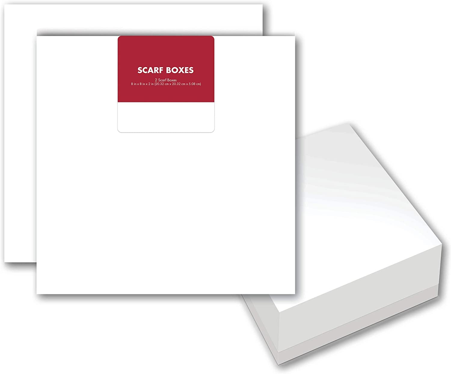 4 Christmas or Holiday Scarf White Gift Boxes