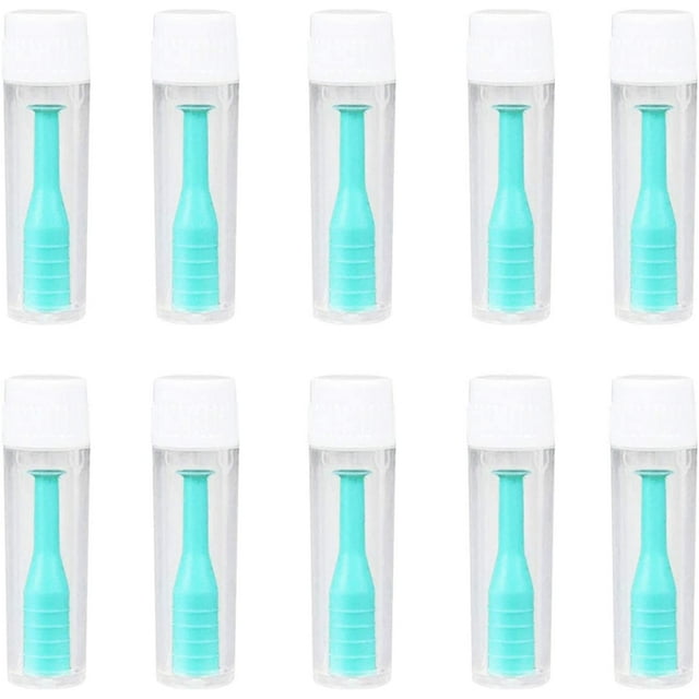 10 Pack Extracteur de Lentilles de Contact Rigides & Outil d'Insertion, Plongeur RGP pour Lentilles Rigides (Vert)