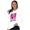 thumbnail image 4 of Bun Hair Don't Care Olive Oyl Popeye Women's Long Sleeve T Shirt Brisco Brands M, 4 of 6