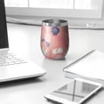 thumbnail image 3 of Modern 12oz Stainless Steel Insulated Wine Tumbler with Lid and Straw – Double Wall Vacuum Mug for Hot & Cold Drinks, 304 Steel Interior, Sweat-Free Design, 3 of 5