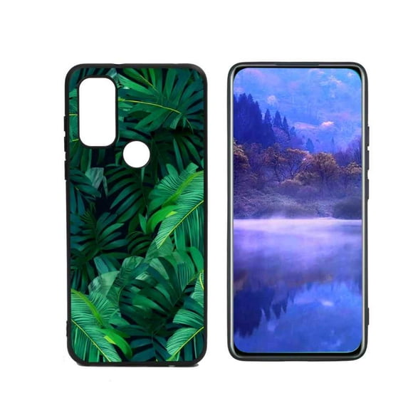 Compatible with Motorola Moto G Pure Phone Case, Tropical-Leaves Case Men Women, Flexible Silicone Shockproof Case for Motorola Moto G Pure