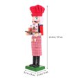 thumbnail image 3 of Baker Nutcracker Soldier Decor Festival Nutcracker Figure Wooden Nutcracker Soldier, 3 of 8