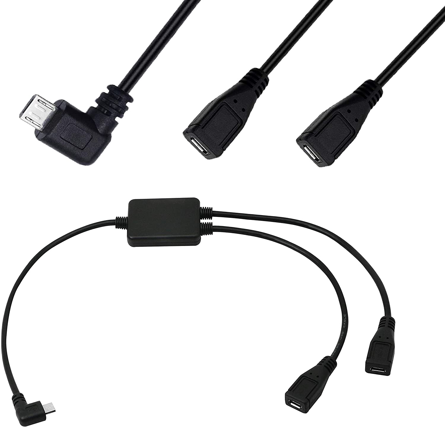CERRXIAN USB Micro Splitterkabel – 1 Auf 6, 1,5 M, Nur 1 Port Mit Datenübertragung, Für Maus, Tastatur, Ladegeräte