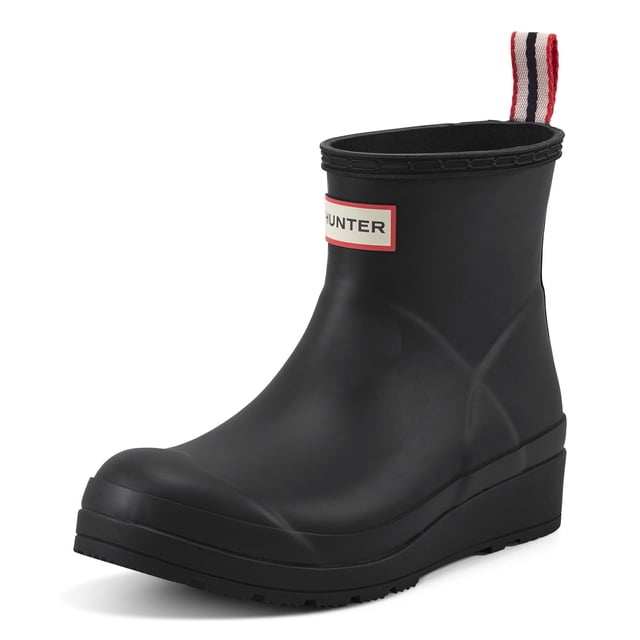 Botas de lluvia cortas para mujer Hunter Play negras impermeables 4 cm