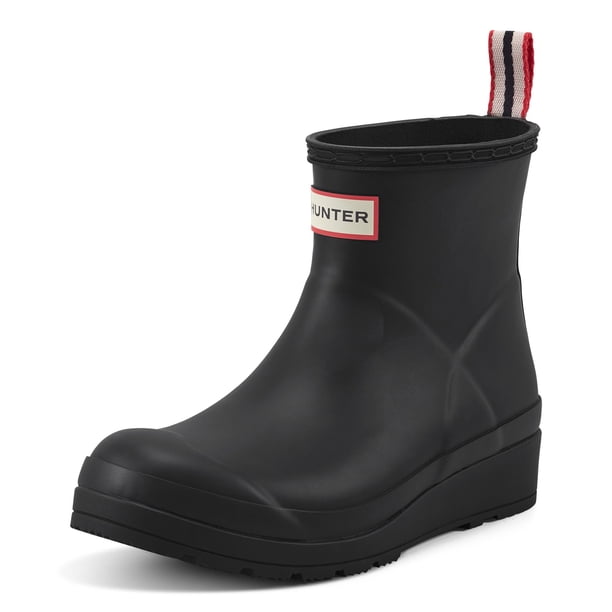 Botas de Lluvia Cortas Impermeables para Mujer Hunter, Negras, Talla 6