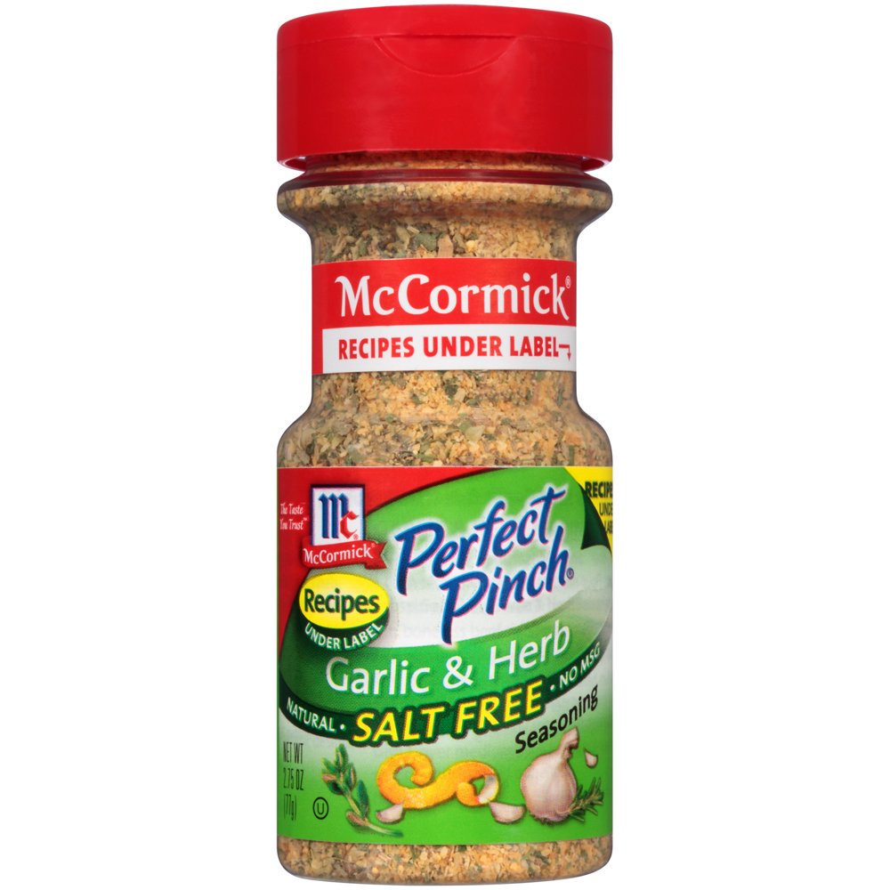 McCormick Perfect Pinch Garlic & Herb Salt Free Seasoning, 2.75 oz