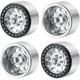 thumbnail image 5 of RCLIONS 4PCS 2.2inch Beadlock Wheels 35mm RC 2.2 Aluminum Rims for AXIAL Wraith RR10 90048/90018 TRX4 1/10th RC Crawler Truck Car (Silver), 5 of 7