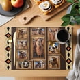 thumbnail image 2 of Wildlife Camels Placemats Set of 8 Deserts Animals Brown Geometric Rustic Place Mats Indoor Wipeable Table Mats Washable Cloth Dining Table Placemats for Kitchen Holiday Party Home Decor 13x19 Inch, 2 of 9