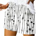 thumbnail image 1 of Pantalones Cortos Sueltos para Mujeres de Verano Impreso Encaje Hasta Bolsillo Elástico Pantalones Cortos Casuales Poliéster, Moda Pantalones Cortos de Verano para Uso Diario Y de Ocio, 1 of 8