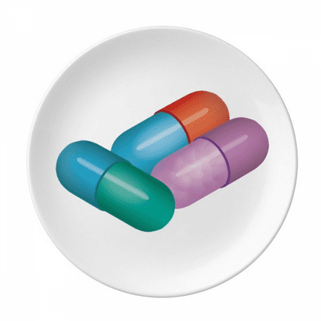 

Capsule Pill Health Care Products Pattern Plate Decorative Porcelain Salver Tableware Dinner Dish