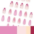 thumbnail image 6 of Press on Nails Almond Fake Nails with Designs Glitters Cats Eyes Glues on Nails Glossy False Nails Artificial Nails, 6 of 7