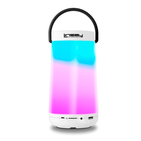 UPC: 0602573713983 | LINSAY LED Light Party Show Bluetooth Speaker Indoor / Outdoor White