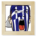 thumbnail image 1 of Greece Flag Facial Makeup Head Screang Cap Square Picture Frame Wall Tabletop Display, 1 of 3
