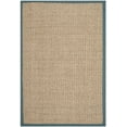 thumbnail image 3 of SAFAVIEH Natural Fiber Arbor Bordered Area Rug, Natural/Dusty Teal Blue, 4' x 6' - Coastal Design, Natural & Dusty Teal Blue, Seagrass, Ideal for Entryway, Kitchen, Living Room, Office, Bathroom, Bed, 3 of 12
