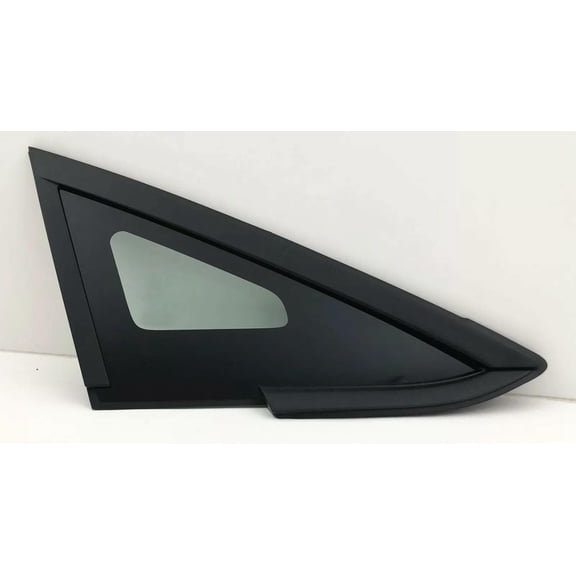 Tempered Black Moulding Style Passenger Right Side Front Vent Window Vent Glass Compatible with Ford Fiesta 2011-2019 Models