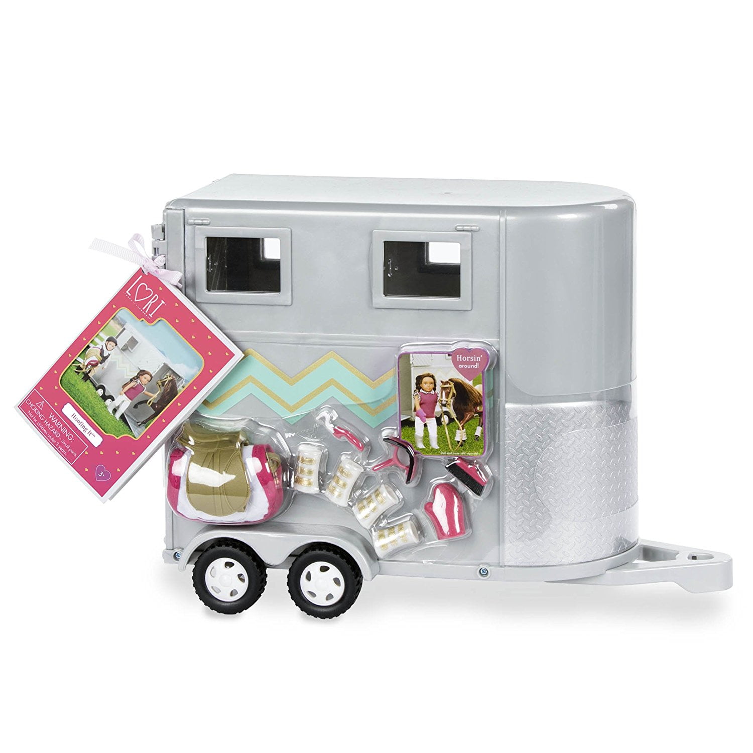 lori doll hoofing it horse trailer