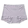 thumbnail image 2 of Lumtrix Women's Cotton Boyshorts Underwear High Waisted Full Coverage Soft Briefs Stretch Panties Light Purple XL, 2 of 3