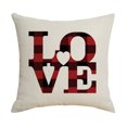 thumbnail image 1 of SUNSIOM Taie d'Oreiller Carrée Imprimée Lettres pour la Saint-Valentin, 1 of 6