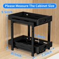 thumbnail image 3 of Organizador de especias extraíble para gabinete, organizador de especias de 2 niveles para gabinete, estante de especias vertical de altura ajustable para gabinete de cocina (11.9'' de ancho x 10.8'', 3 of 8
