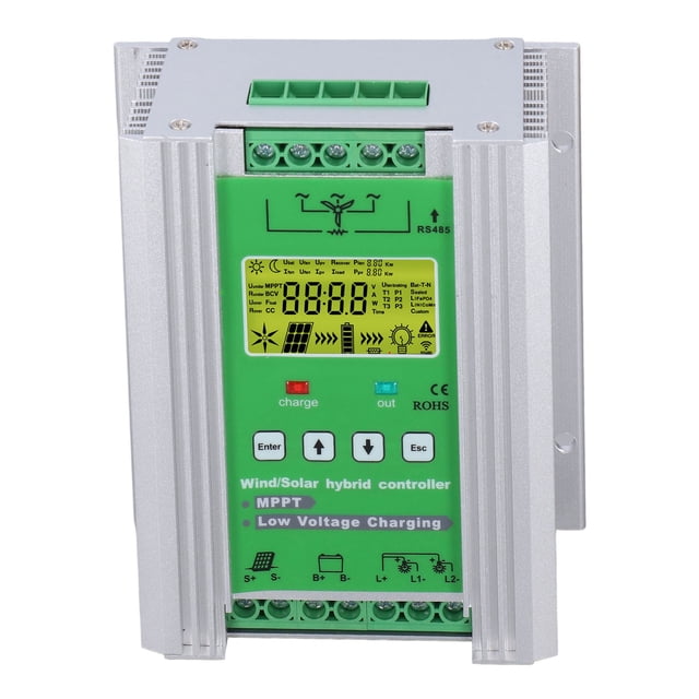 Controlador híbrido eólico-solar, controlador híbrido eólico-solar Controlador de carga MPPT Controlador de carga de refuerzo MPPT Funciones mejoradas