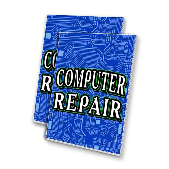 Computer Repair (24" X 36") 4mm Corrugated Plastic Panel, Graphics Applied To 1 Side (Pk of 2)