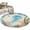 Beige, variant on Round Area Rug 6 Ft, Jellyfish Coastal Washable Non-Slip Circle Carpet for Living Room/Bedroom, Summer Nautical Starfish Coral Grey Wooden Low-Profile Indoor Mats Collection Rugs for Residential