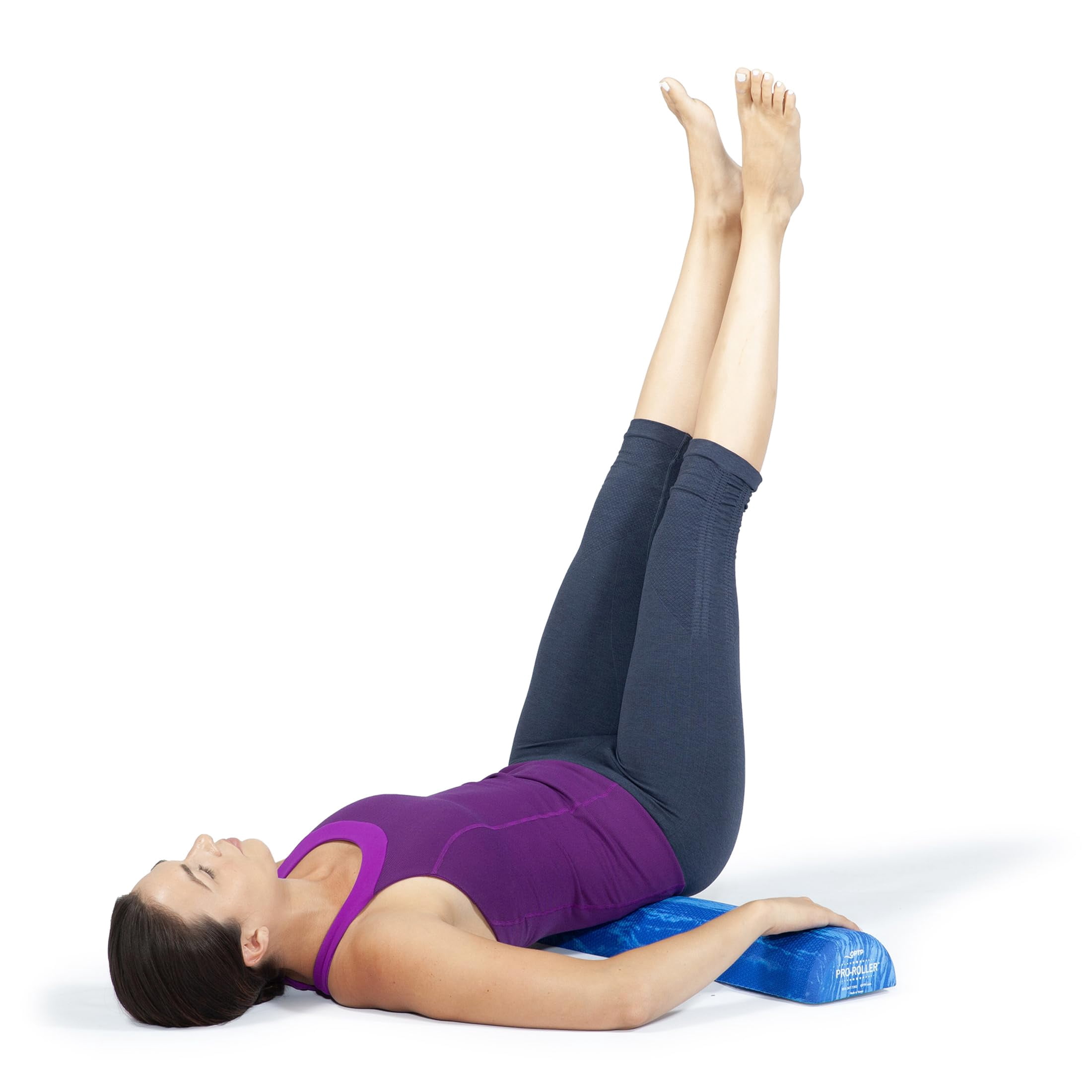Pro-roller Soft Density Foam Roller - Low For Physical  Pilates Yoga Roll Exercises And Blue 36" X 6" 3" Half-round