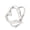 Silver, variant on Stainless Steel Heart Textured Adjustable Open Cuff Ring Silver R172