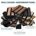 thumbnail image 4 of Plank & Hue 4Pcs 106"x12.6" Soundproof Wood Slat Panels Acoustic Wall and Ceiling Panels, American Oak, 4 of 8