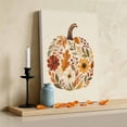 thumbnail image 3 of Fall Pumpkin Shape Canvas Wall Art for Living Room Bedroom Bathroom, Harvest Autumn Leaves Sunflowers Rustic Country Canvas Art Wall Decor, Artwork for Walls Home Office Decor, 18"x24", 3 of 9