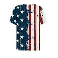 thumbnail image 5 of Cavosen Red White and Blue Clothes for Women Petite Patriotic Short Sleeve V-Neck Tops American Flag Print T Shirts Lady XL Independence Day Casual Tops 4th of July Tunic Tees Patriotic Clothes, 5 of 5