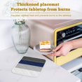 thumbnail image 6 of Navy Blue Grey Striped Pot Holders for Kitchen Heatproof Potholder, 2 Pack Farmhouse Modern Hot Pads Multipurpose Oven Pads Cloth Potholders Trivet for Cooking and Baking, 6 of 8